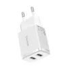 Baseus Compact ładowarka sieciowa 2x USB 10.5W biały (CCXJ010202)